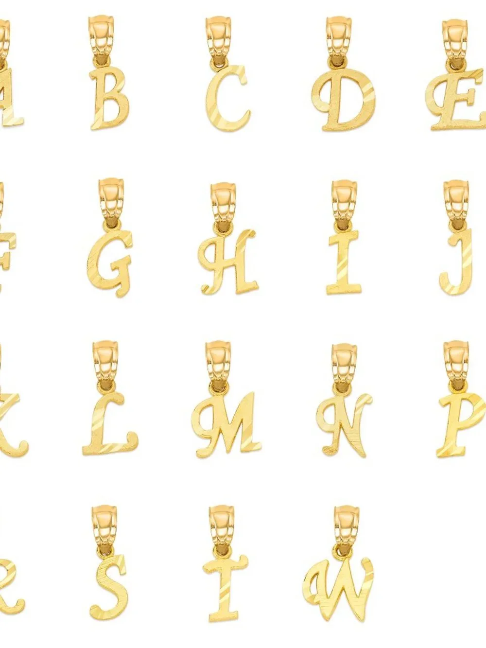 10k Solid Gold F Initial Charm for Bracelet - Personalized Letter Jewelry Gifts